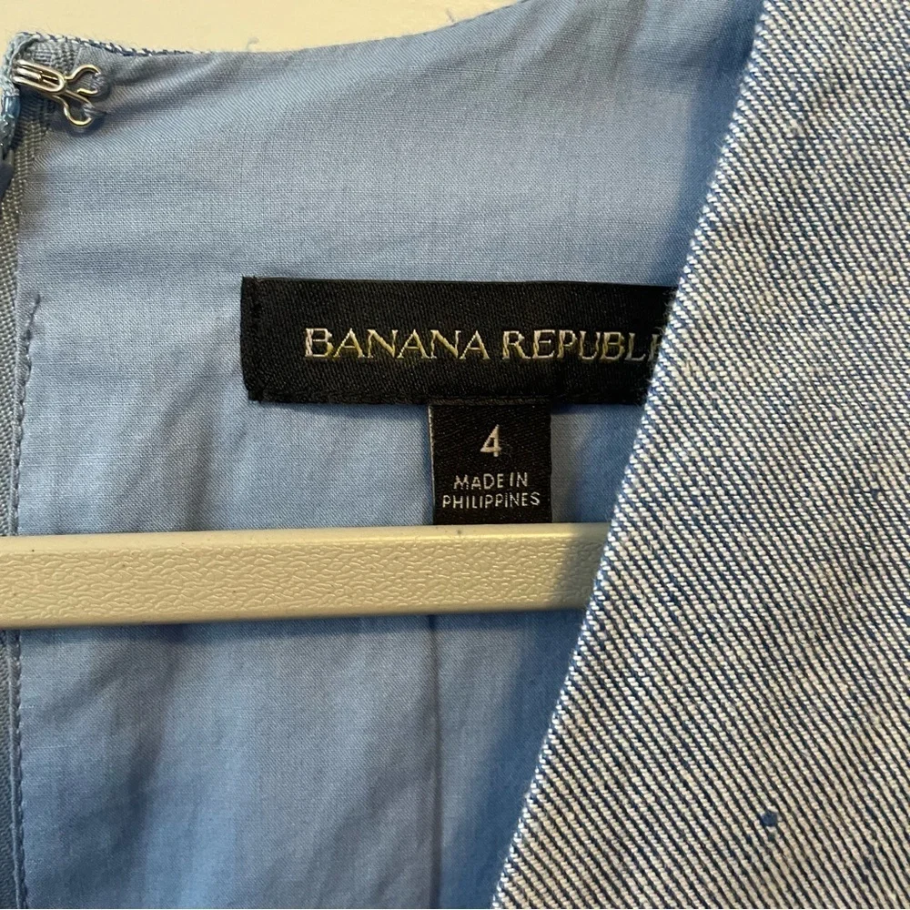 Banana Republic linen blend romper light denim